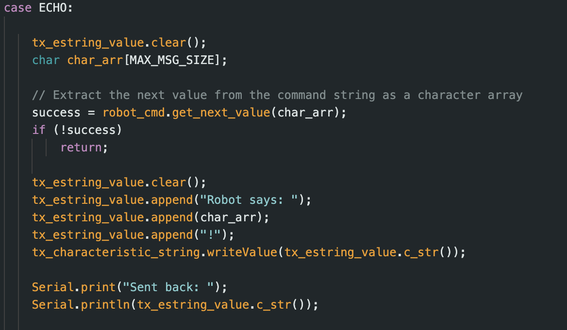 Echo code