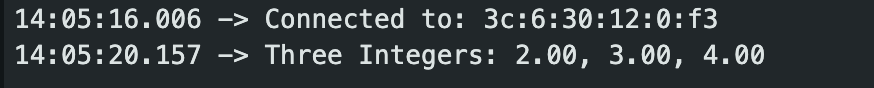 Send three floats