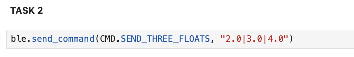 Send three floats